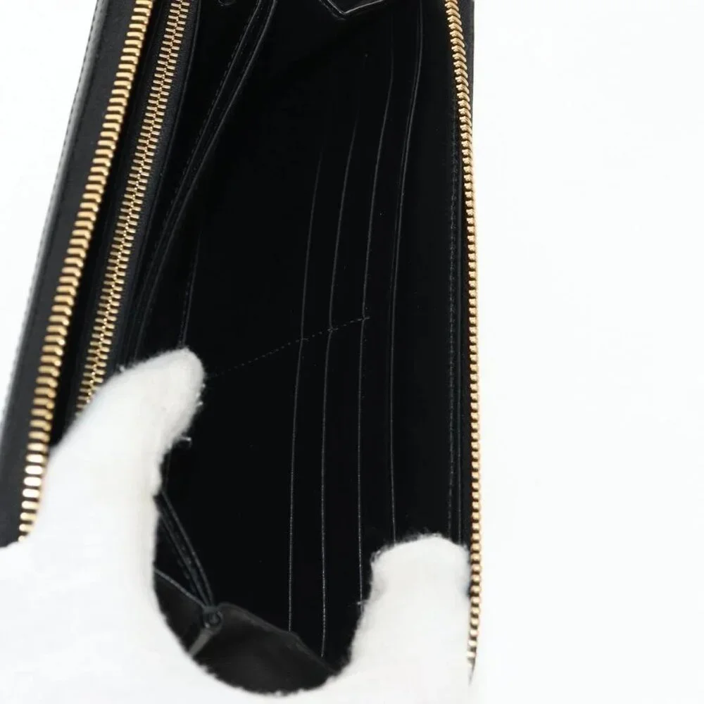 PRADA Long Wallet Leather Nylon Black Gold 1ML506 Auth am10026V - Picture 13 of 16